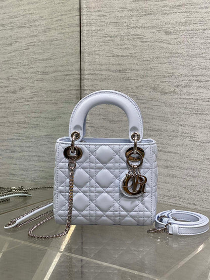 Dior 2026 Mini Lady Dior Bag Glacier Blue Lambskin 270717