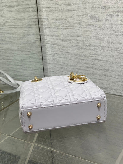 Dior 2026 Mini Lady Dior Bag Light Purple Lambskin 267705