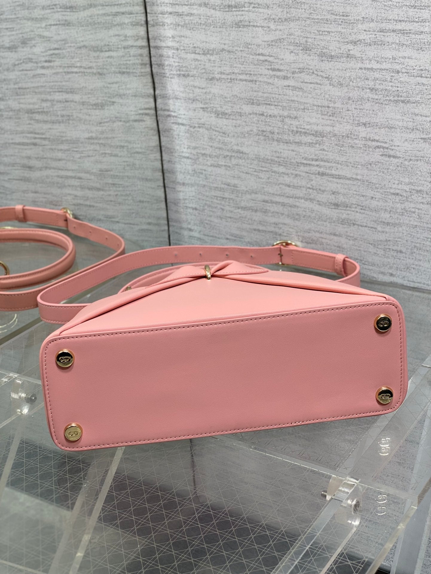 CD 26SS Bow-Adorned Bag Blush Pink Calfskin 272507