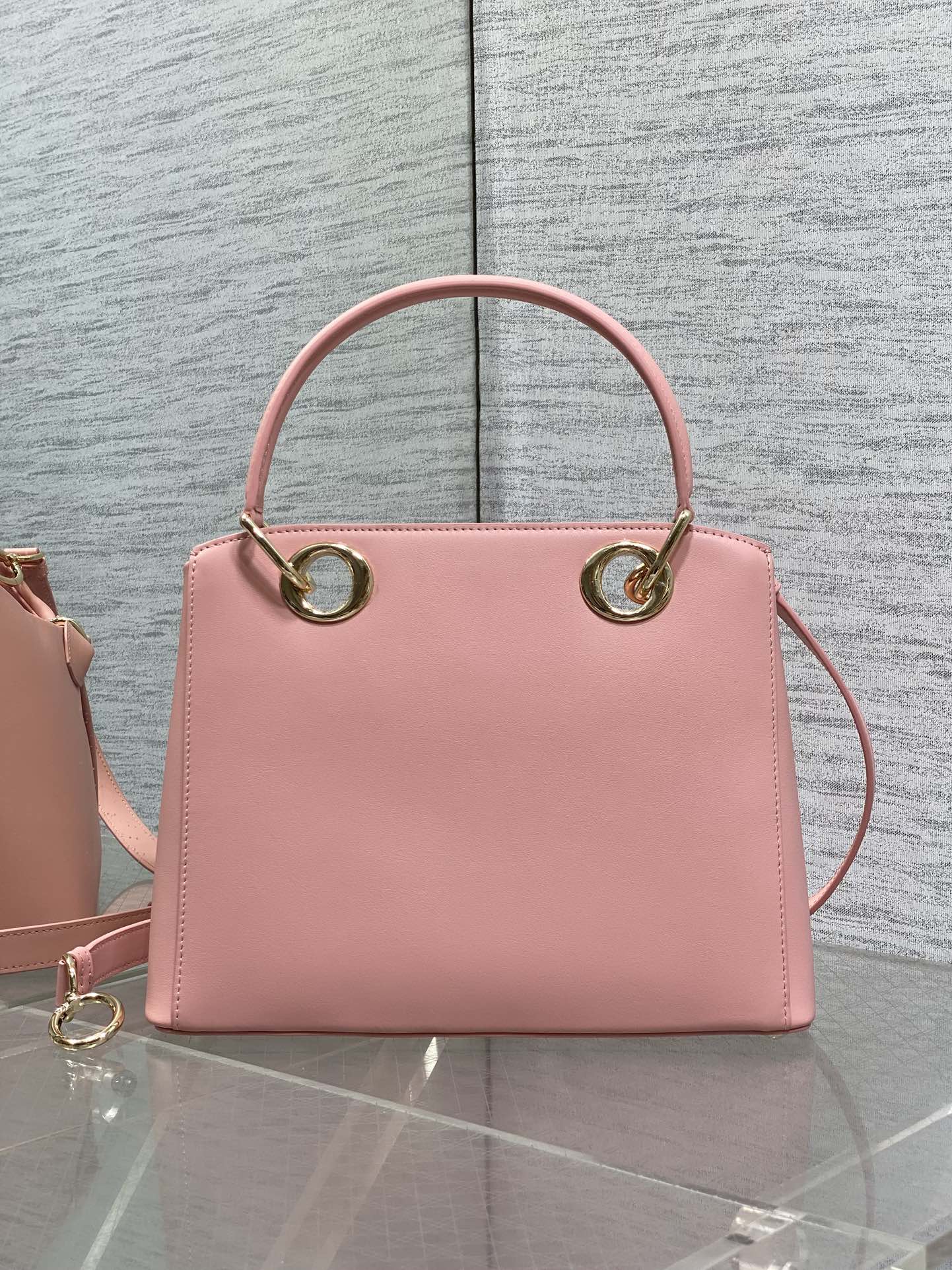 CD 26SS Bow-Adorned Bag Blush Pink Calfskin 272507