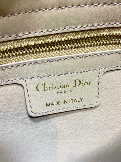 CD 26SS Bow-Adorned Bag Khaki Brown Calfskin 272513