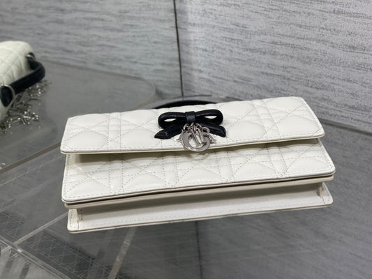 Dior 2026 My Dior Mini Bag Two-Tone White Black Lambskin 284081
