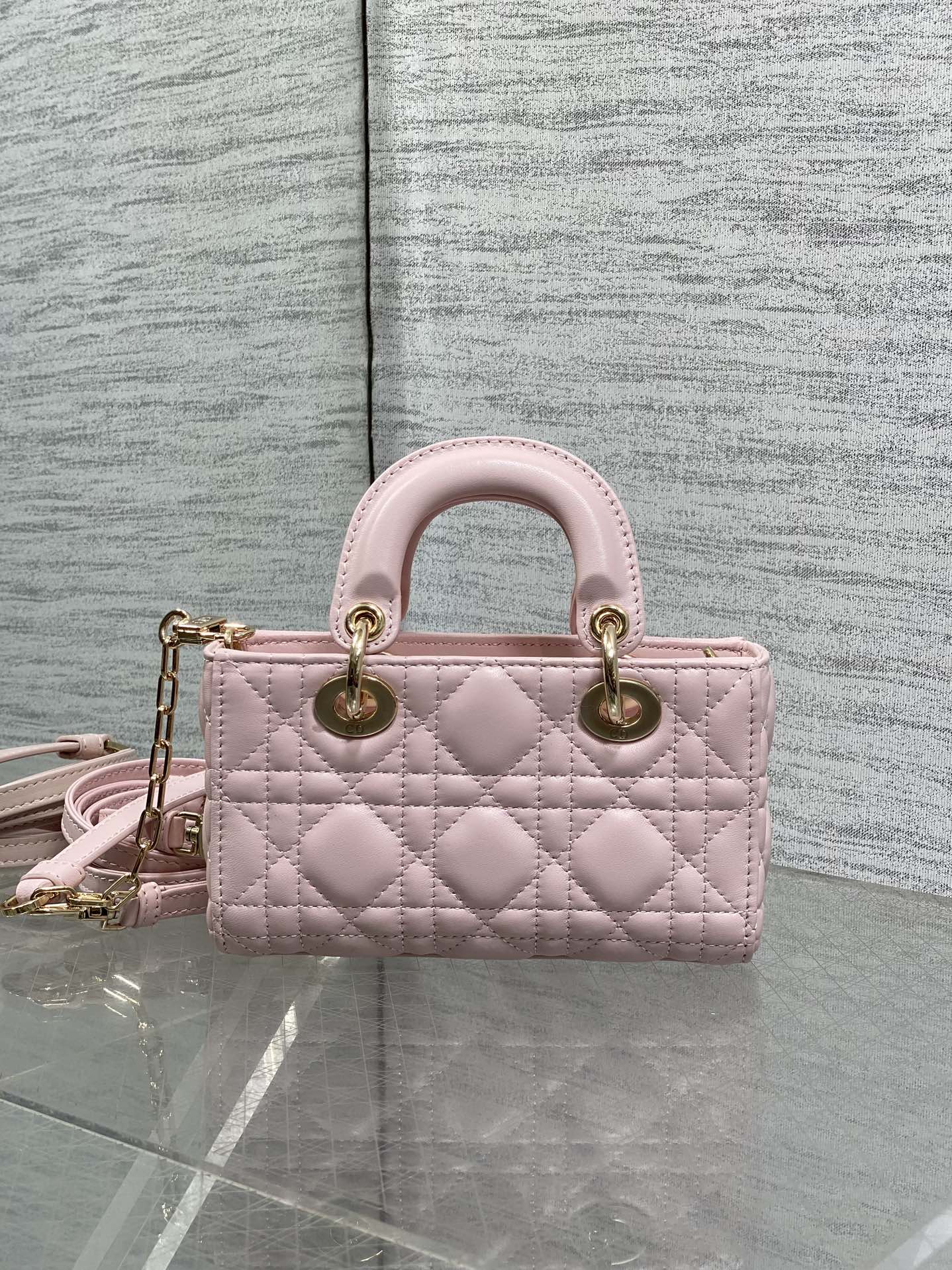 Dior 2026 Bow D-Joy Micro Bag Pink Lambskin