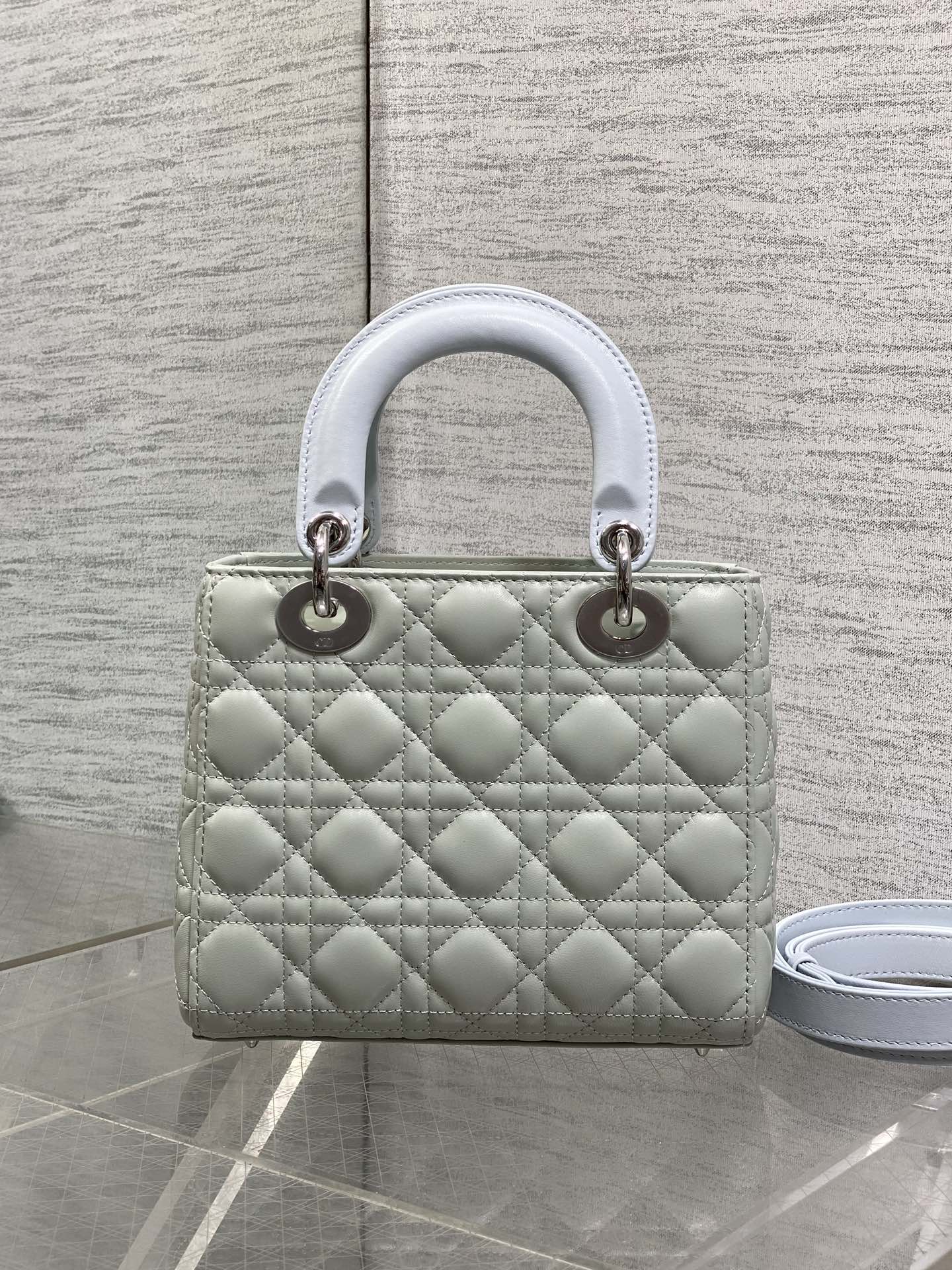 Dior 2026 Lady Dior Bag Grey Charcoal Lambskin 286579