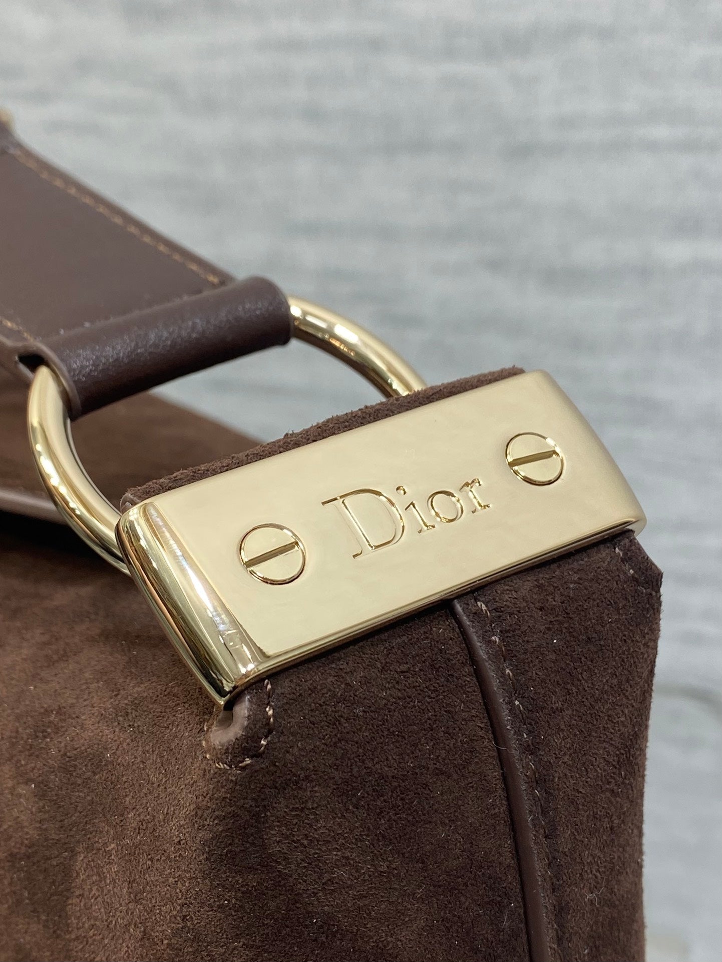 Dior Medium Diorly Bag Coffee Suede 286588