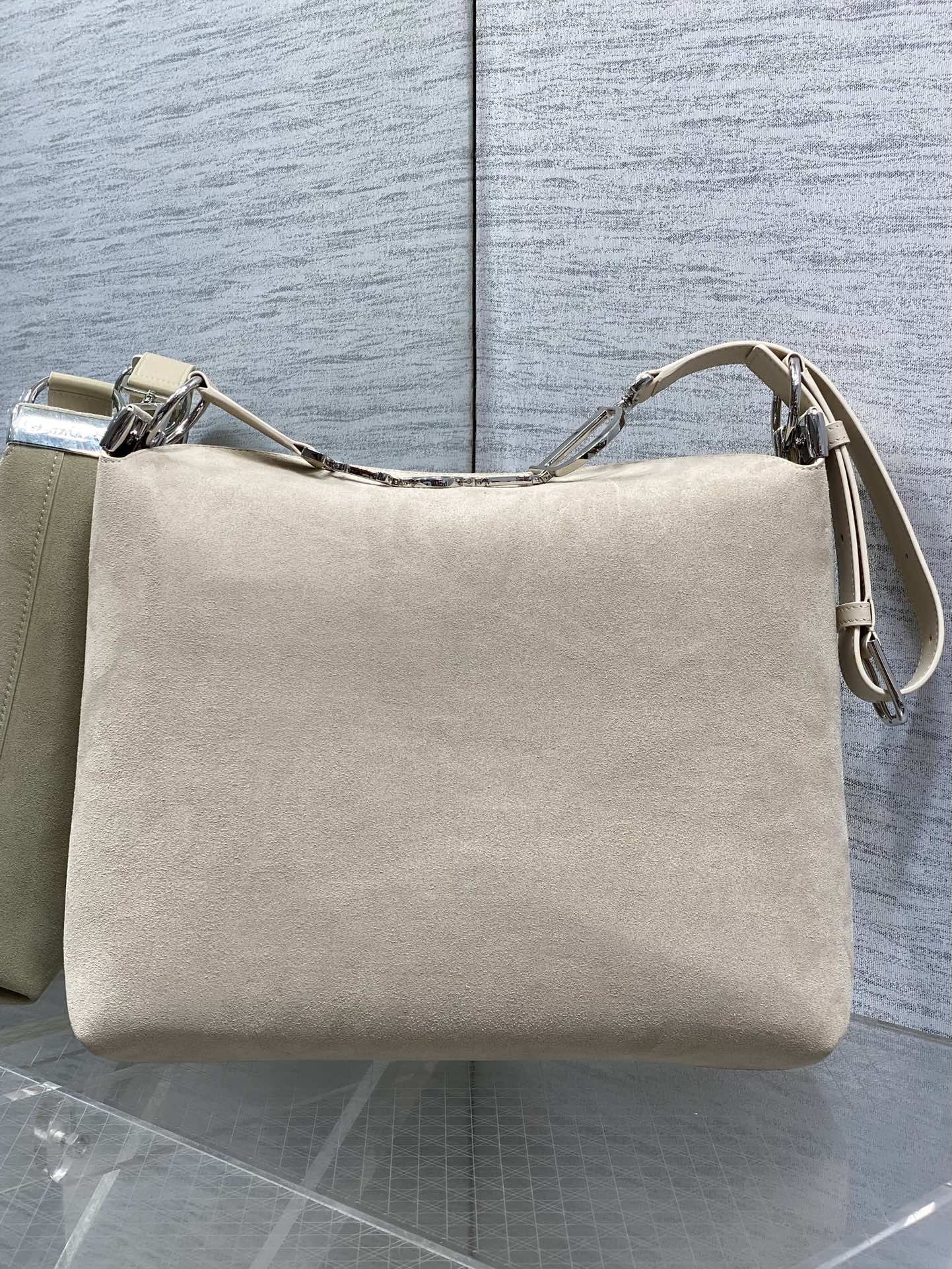 Dior Medium Diorly Bag Light Taupe Suede 286590