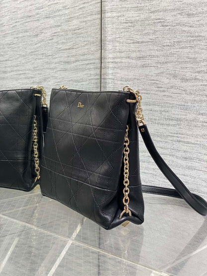Dior Trianon Bag Black Macrocannage Lambskin 286594