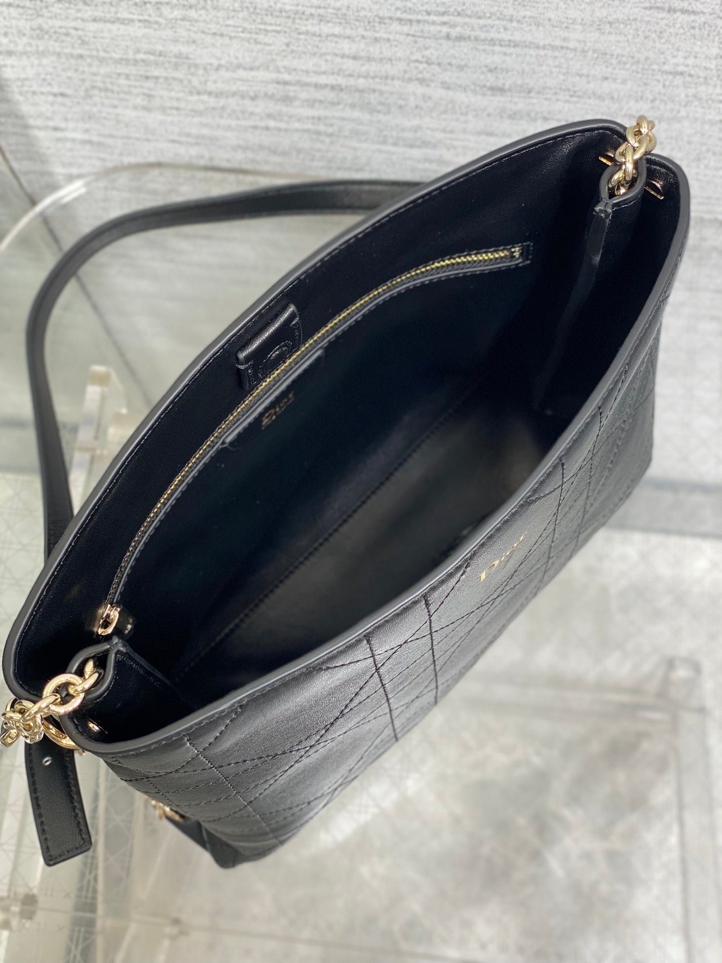 Dior Trianon Bag Black Macrocannage Lambskin 286594