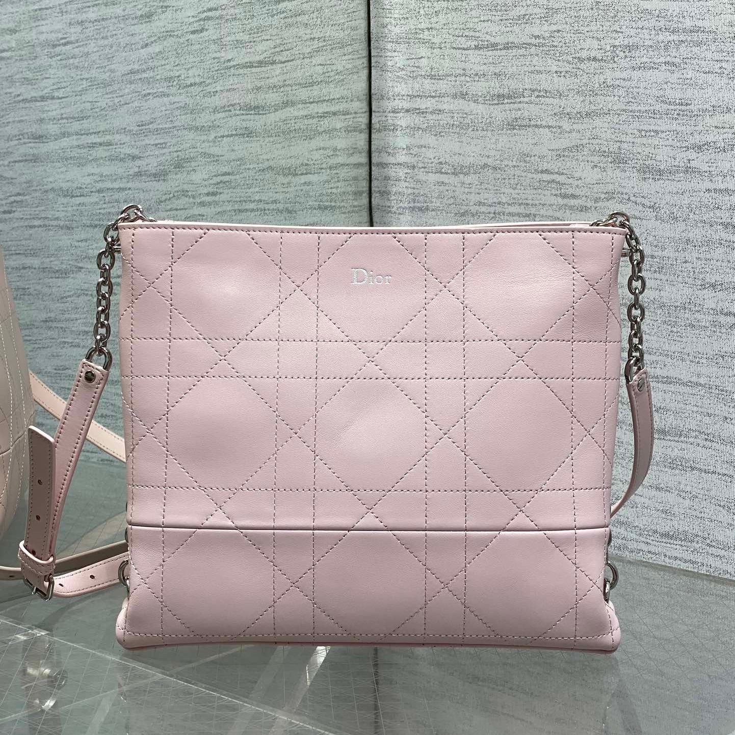 Dior Trianon Bag Light Pink Macrocannage Lambskin 286599