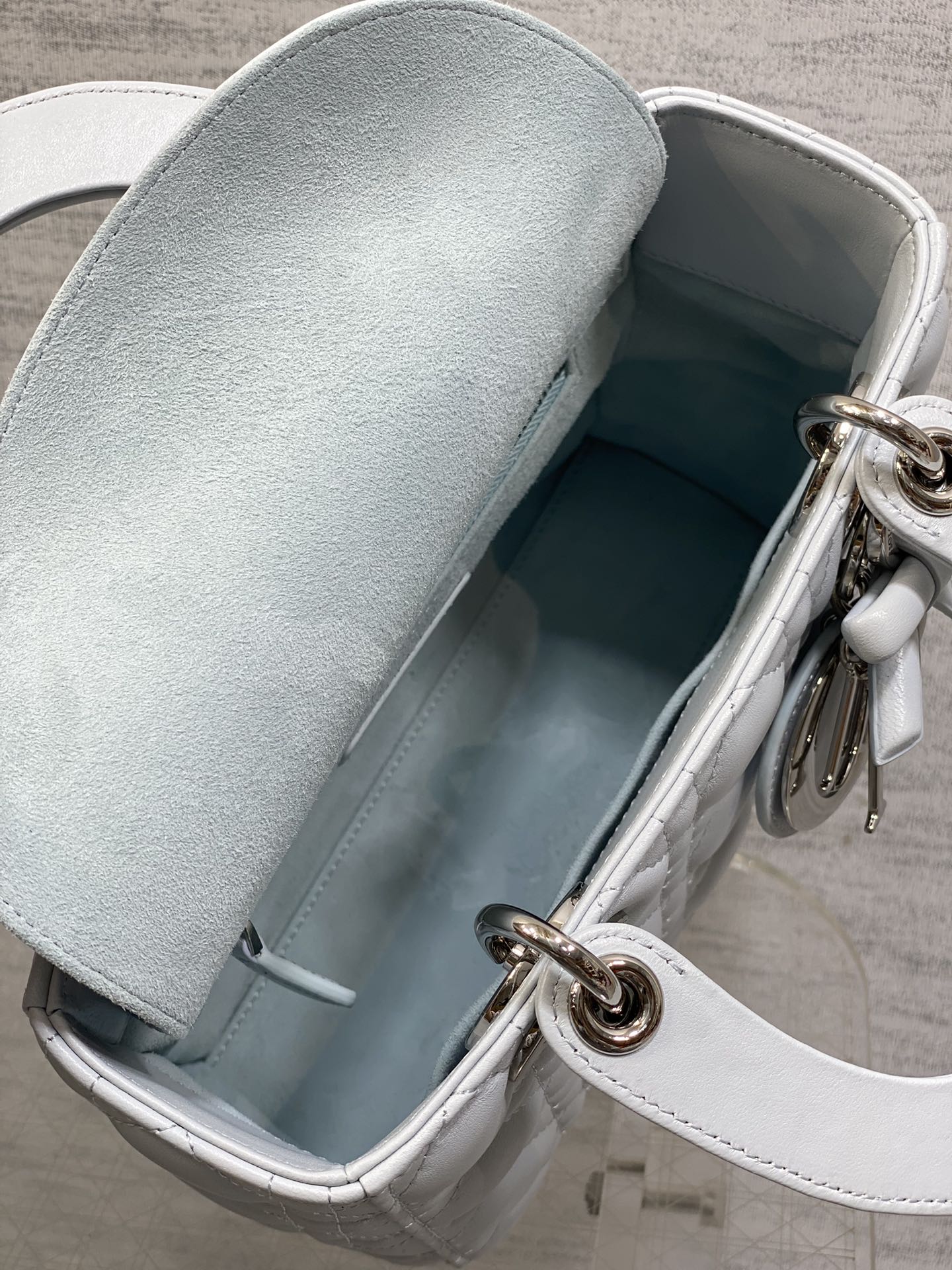 Dior 2026 Lady Dior Bag Glacier Blue Lambskin 286617