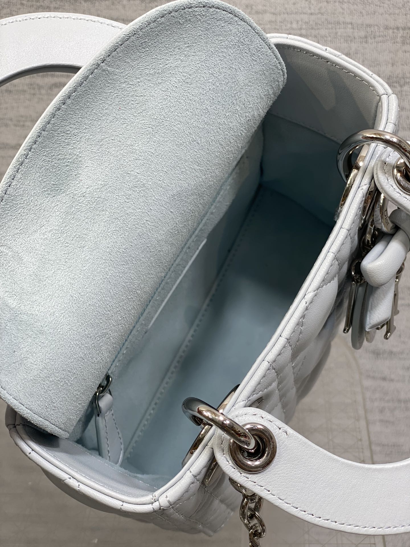 Dior 2026 Mini Lady Dior Bag Glacier BlueLambskin 286619