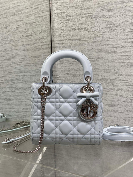 Dior 2026 Mini Lady Dior Bag Glacier BlueLambskin 286619