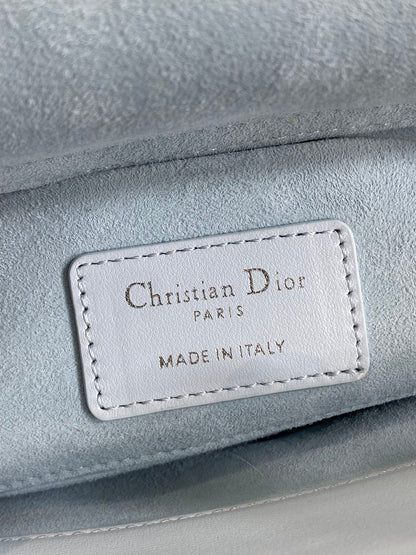 Dior 2026 Bow D-Joy Micro Bag 22cm Glacier Blue Lambskin