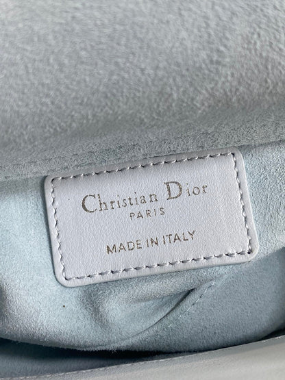 Dior 2026 Bow D-Joy Micro Bag 16cm Glacier Blue Lambskin