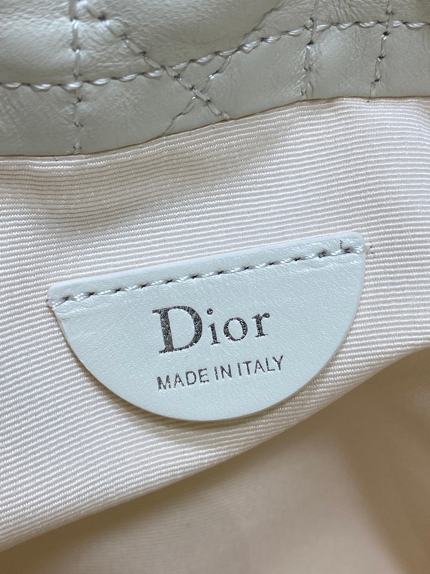 CD Adiorable Mini Bucket Bag White Lambskin 286635