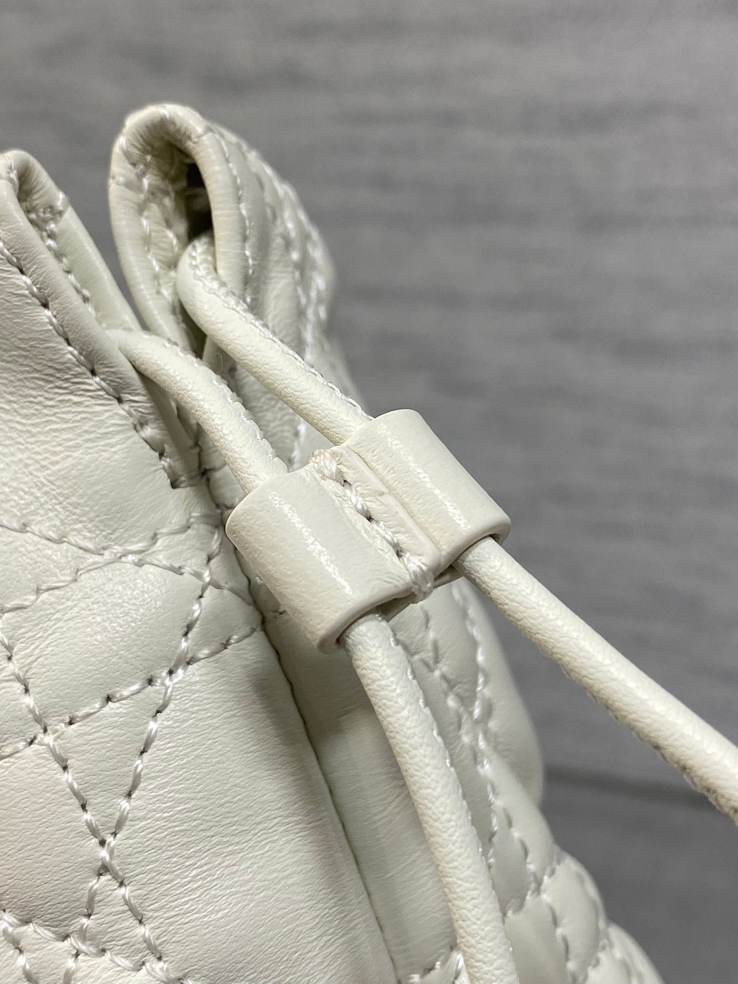 CD Adiorable Mini Bucket Bag White Lambskin 286635