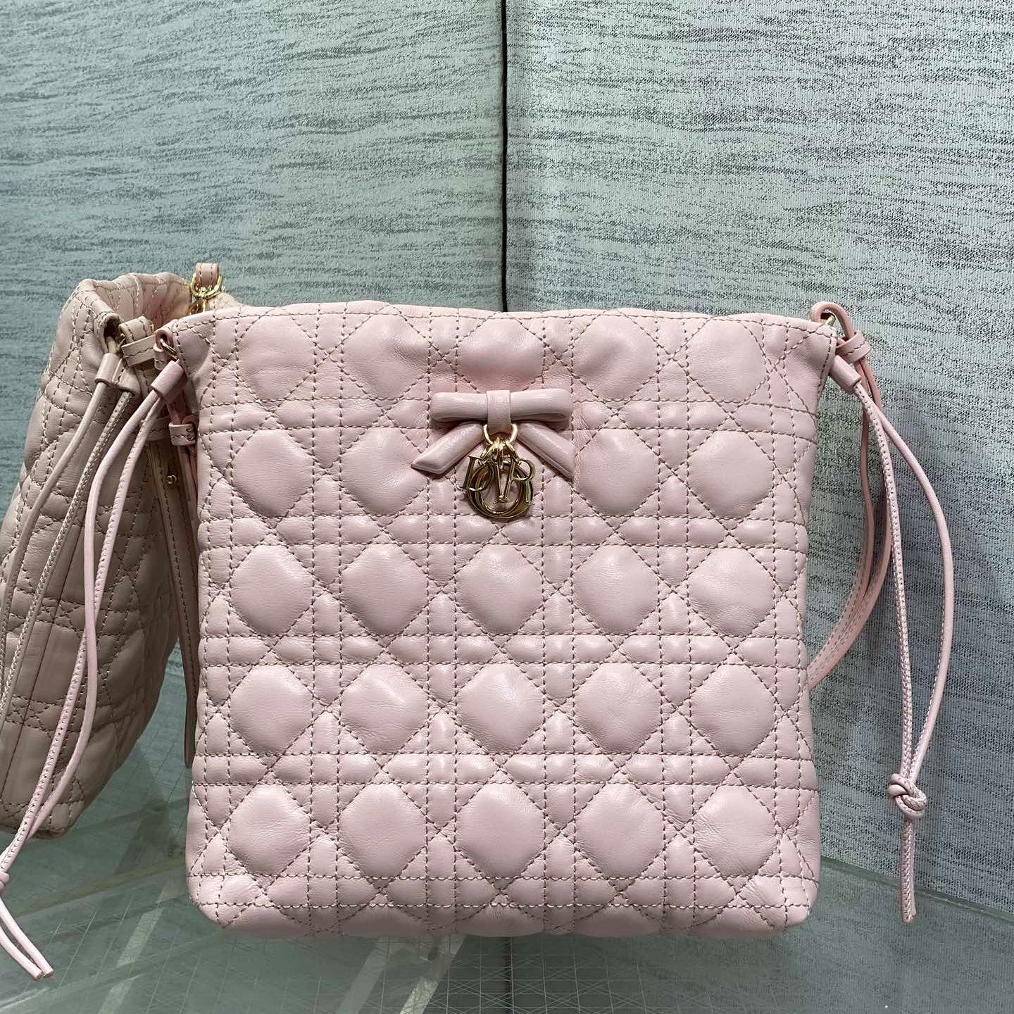 CD Adiorable Mini Bucket Bag Light Pink Lambskin 286637