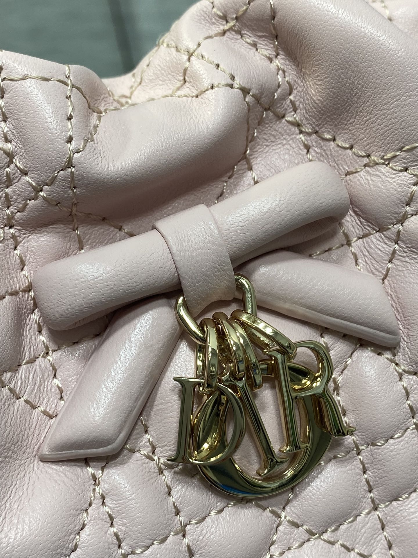CD Adiorable Mini Bucket Bag Light Pink Lambskin 286637