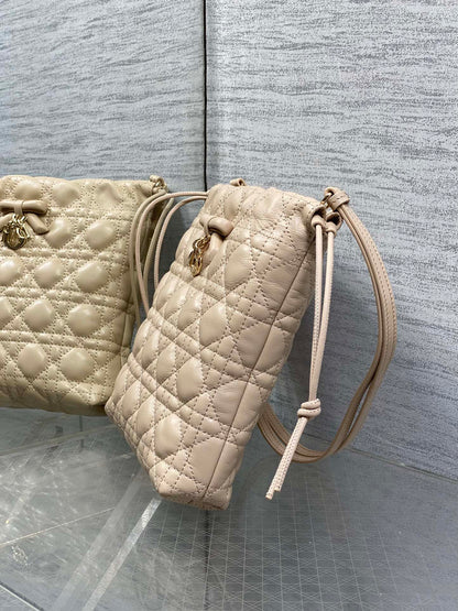 CD Adiorable Mini Bucket Bag Beige Lambskin 286639