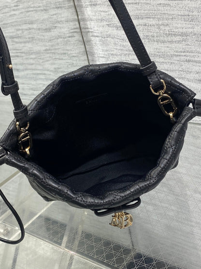 CD Adiorable Mini Bucket Bag Black Lambskin 286641