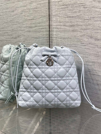 CD Adiorable Mini Bucket Bag Glacier Blue Lambskin 286643