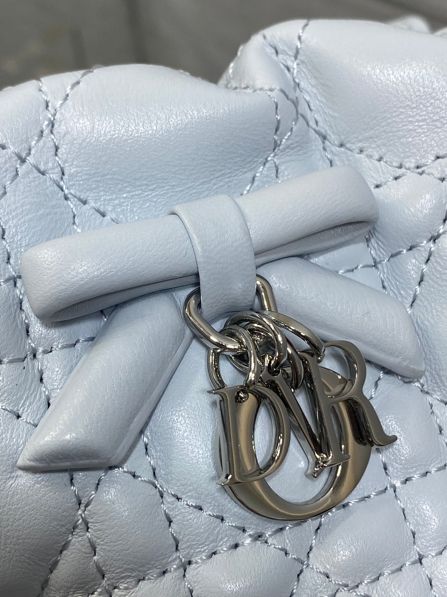 CD Adiorable Mini Bucket Bag Glacier Blue Lambskin 286643