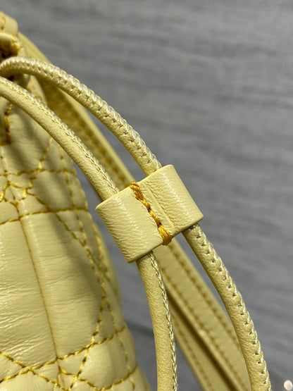 CD Adiorable Mini Bucket Bag Yellow Lambskin 286645