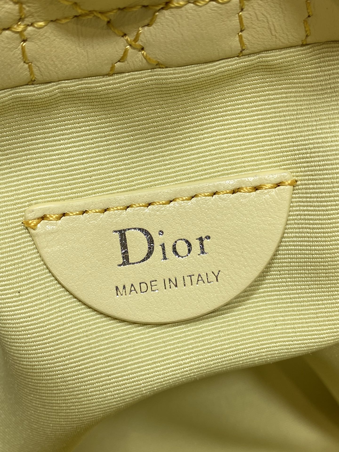 CD Adiorable Mini Bucket Bag Yellow Lambskin 286645