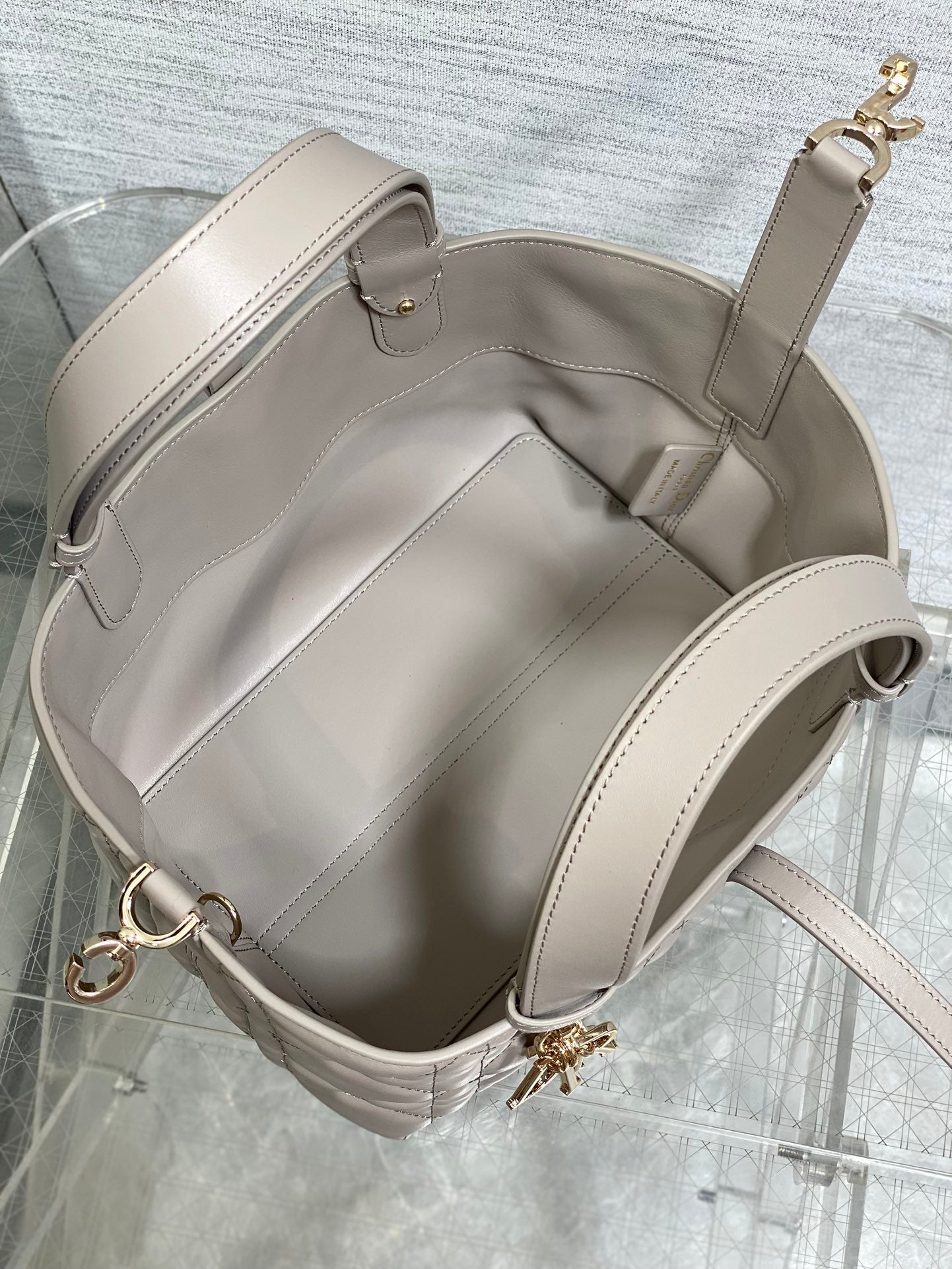 CD Toujours Bag 23cm Charcoal Gray Calfskin 286662
