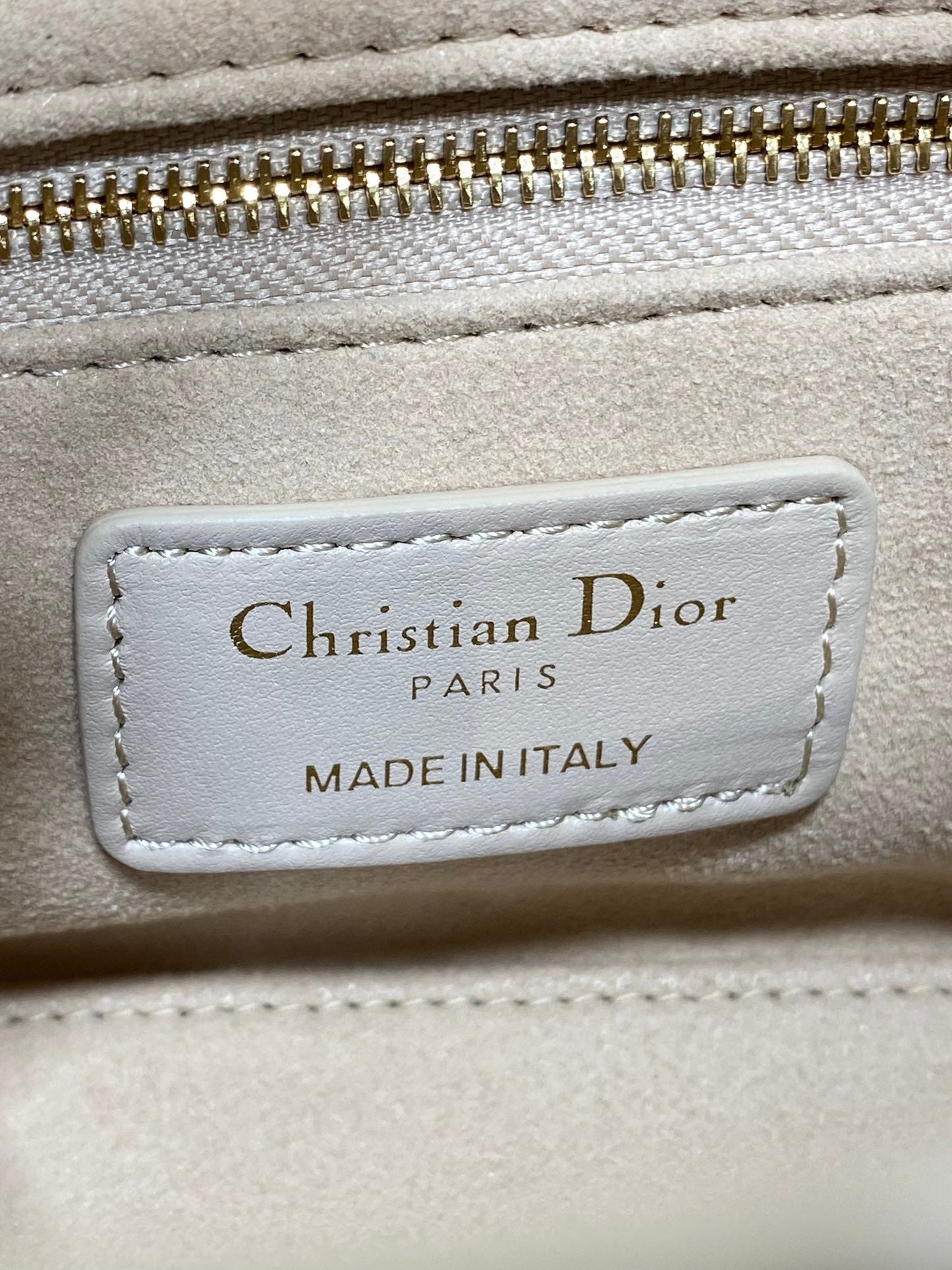 Dior 2026 Mini Lady Dior Bag Beige Burugndy Lambskin 286583