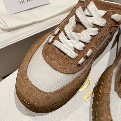 CD Tech Sneaker Coffee White Mesh Suede 707906