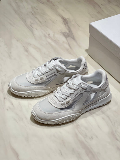 CD Tech Sneaker White Mesh Suede 707905