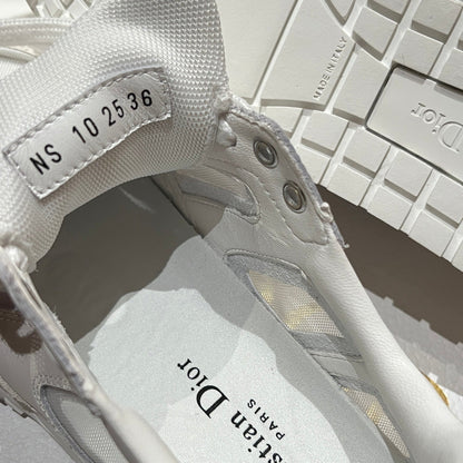 CD Tech Sneaker White Mesh Suede 707905