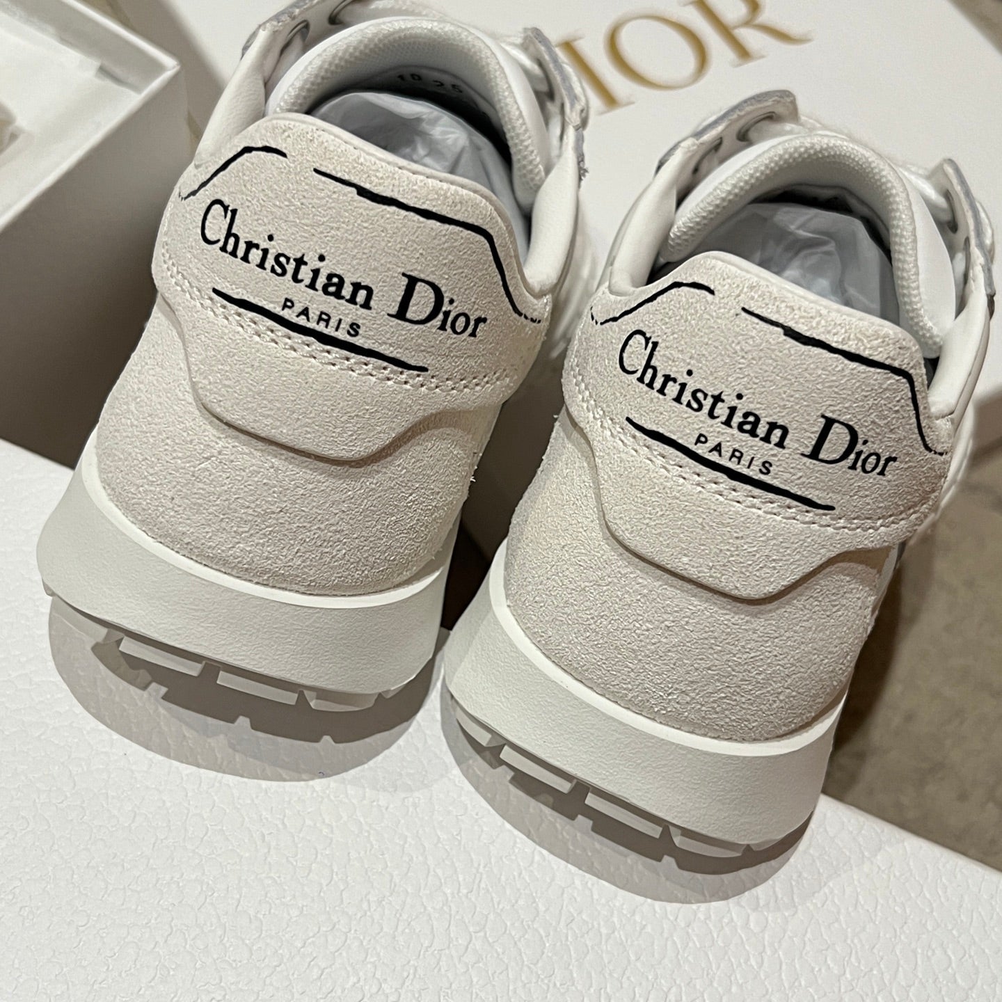 CD Tech Sneaker White Mesh Suede 707905