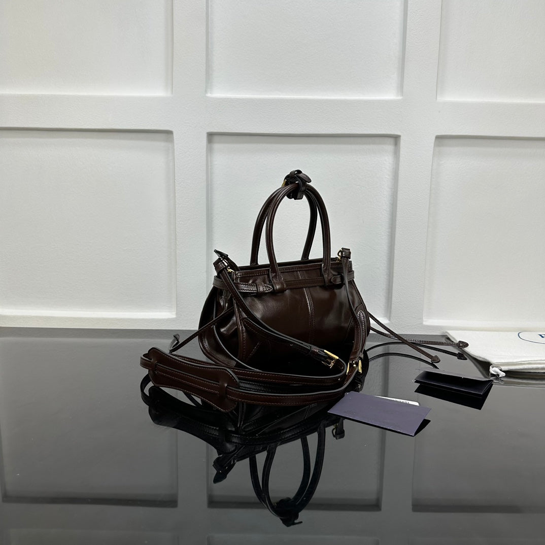 Prada 2026 Bonnie Mini Handbag 24cm Patent Leather