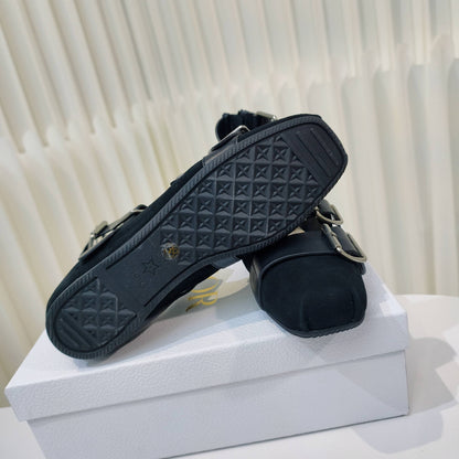 CD 26s Punk Ballet Flats Black Suede 927875