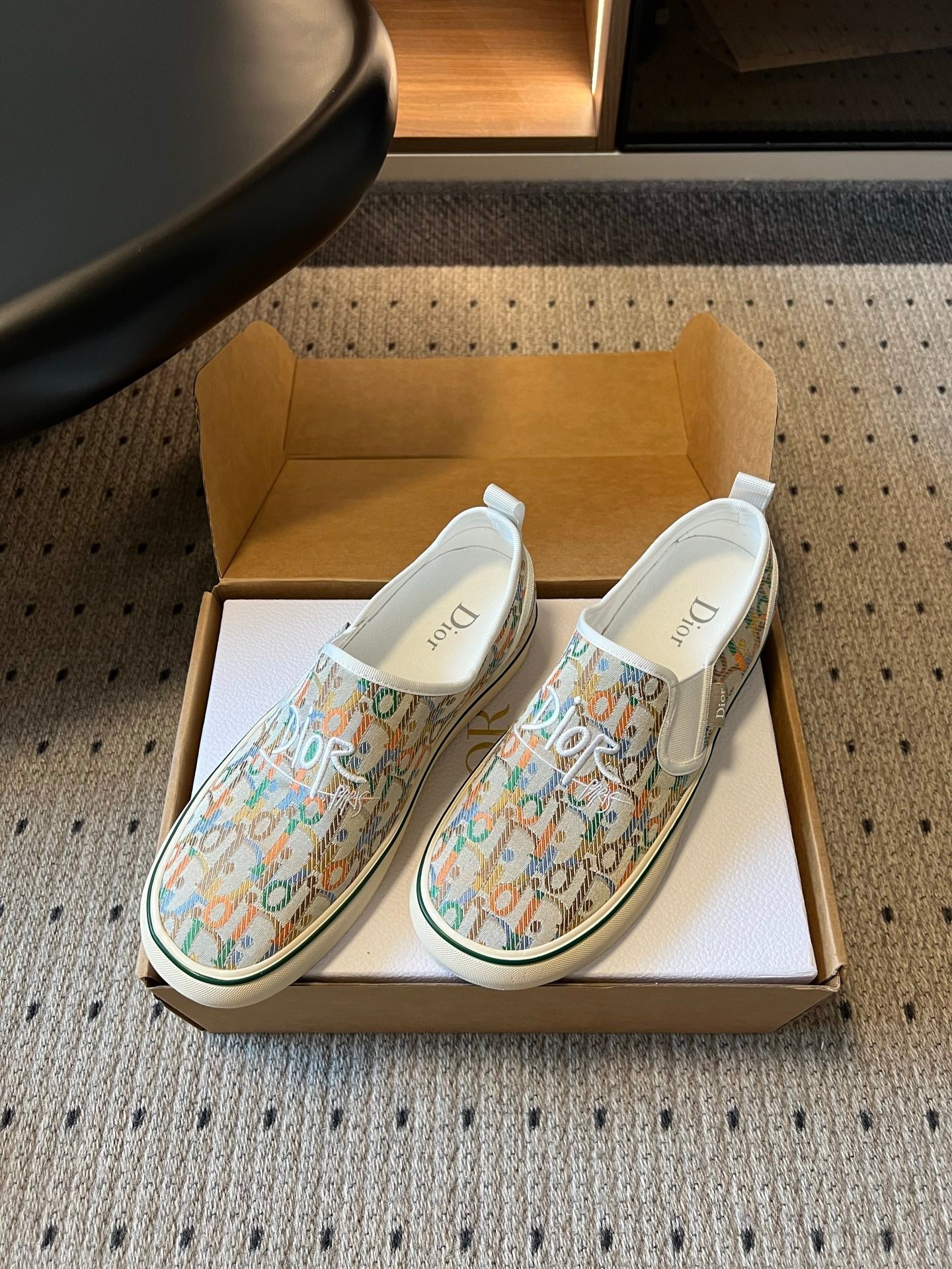 CD 26s Slip-on Shoes Cream Multicolor Canvas 903390
