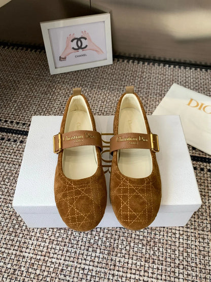 Dior 2026 Frost Ballet Flat Seude 224834
