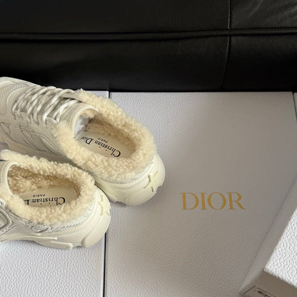 Dior 25 Chrono Sneakers White Mesh Calfskin 531395