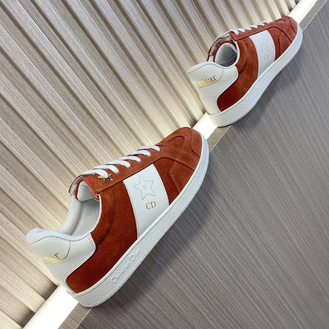 CD 26s Star Sneaker White Brown Suede Calfskin 920120