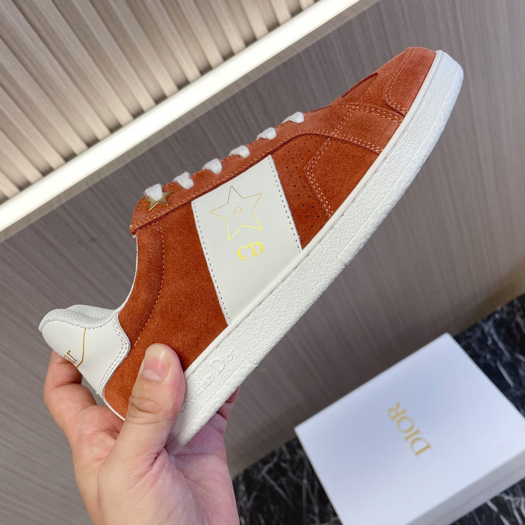 CD 26s Star Sneaker White Brown Suede Calfskin 920120