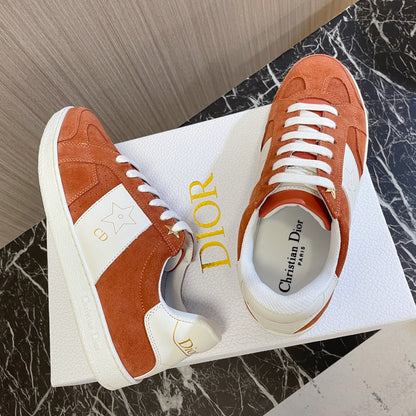 CD 26s Star Sneaker White Brown Suede Calfskin 920120