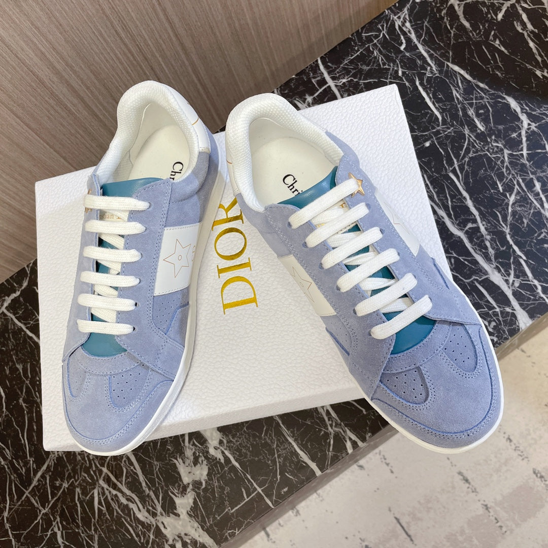 CD 26s Star Sneaker White Blue Suede Calfskin 920122