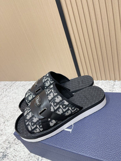 CD Men's Alpha Sandals Black Rubber Cotton 752388