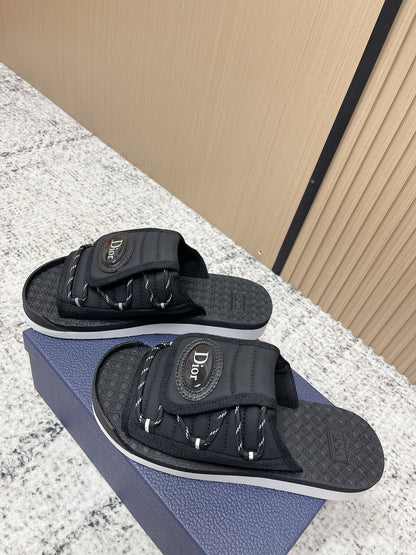 CD Men's Alpha Sandals Black Rubber Fabric 752391