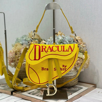 CD Saddle Bag 25.5cm Dracula Red Yellow Canvas