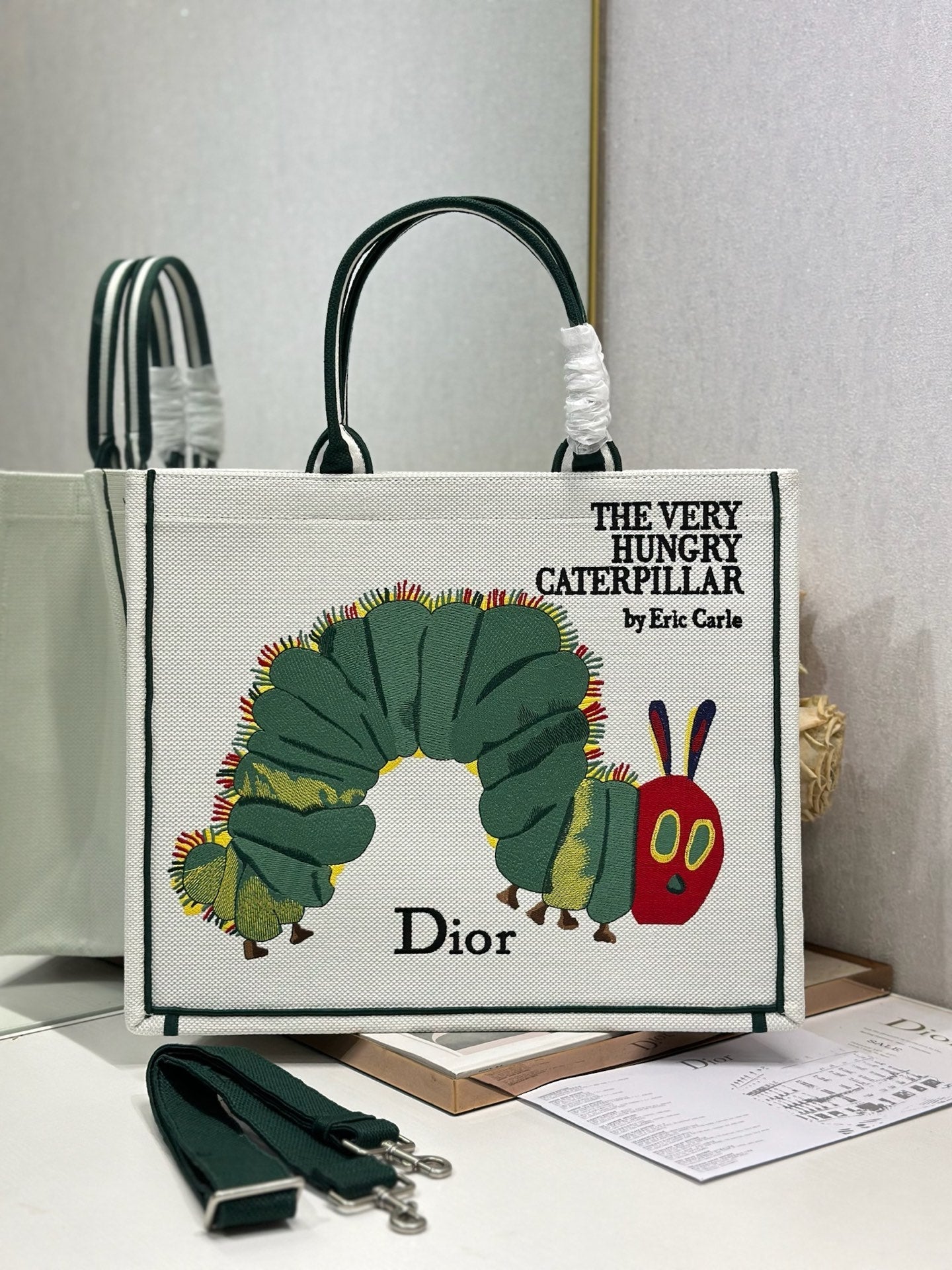Dior 2026 "The Very Hungry Caterpillar" Book Tote Bag Canvas 289518