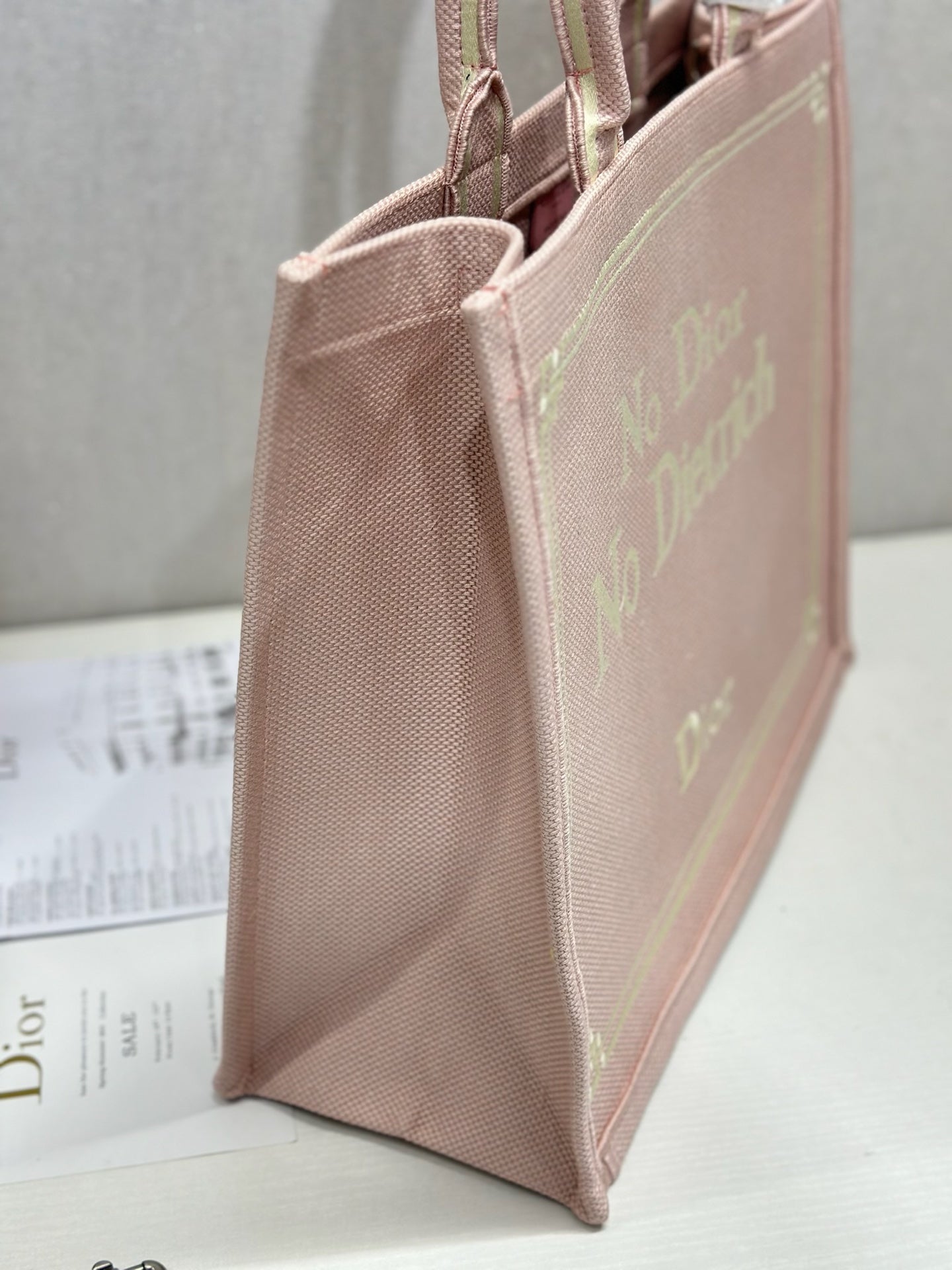 CD Book Tote Rose Tendre No Dior No Dietrich Embroidery
