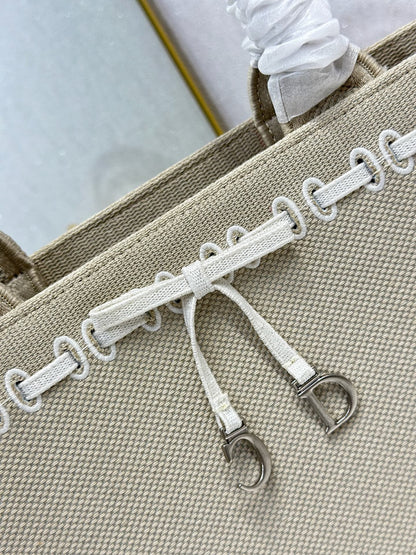 Dior 2026 Book Tote Bag Beige mix White Canvas 290893