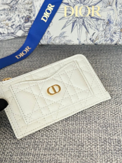 Dior 2026 Caro Five Slot Card Holder 13.5cm Lambskin